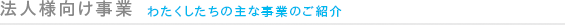 法人向け事業
